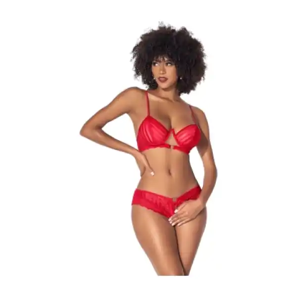 Erős melltartó és nyitott bugyi