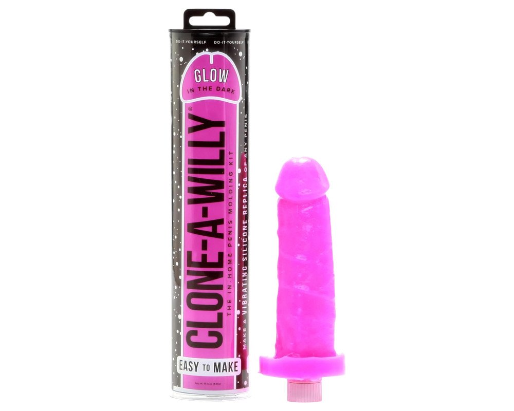 Clone-a-Willy - péniszmásoló szett - világító (pink)